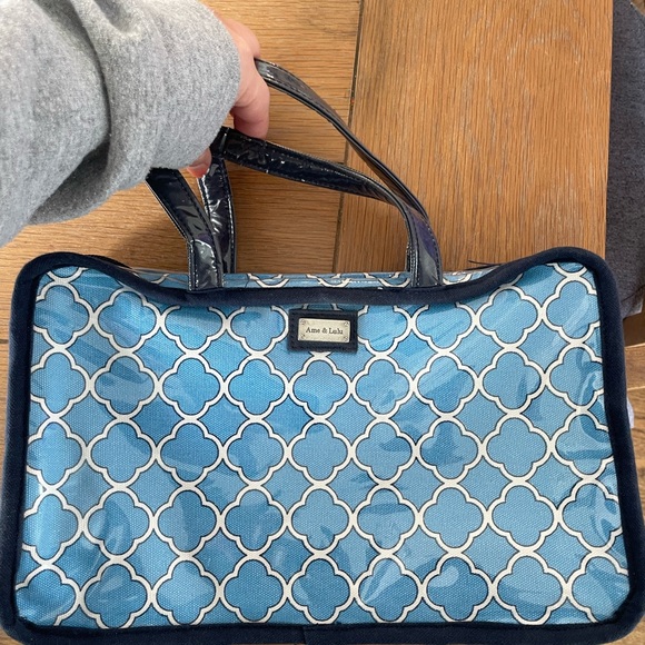 Ame & Lulu Blue Patterned Women's Bag - Picture 1 of 5
